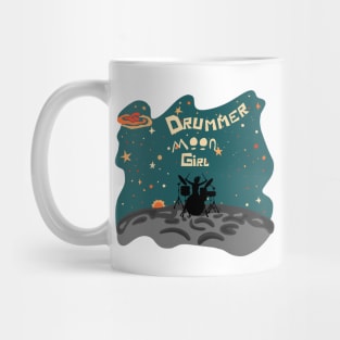 Drummer Moon Girl Mug